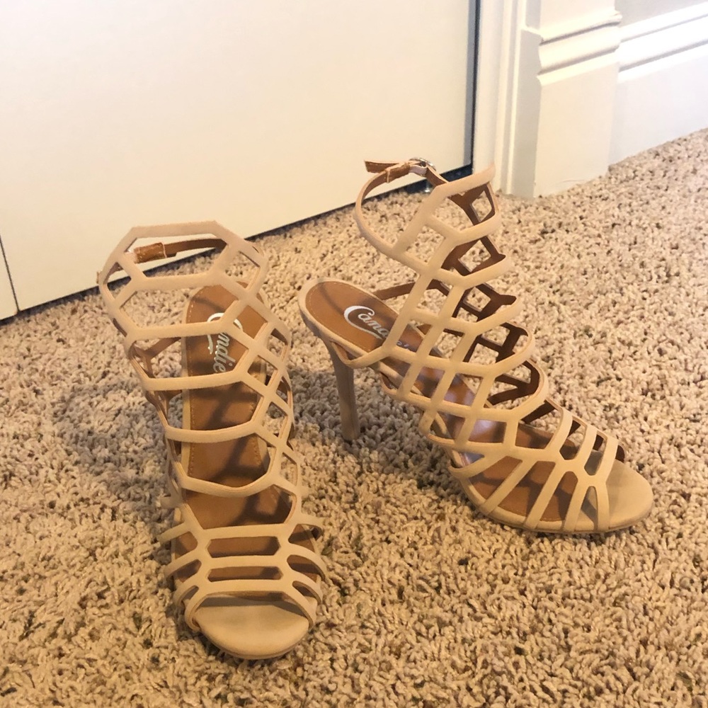 Candies Tan high heels